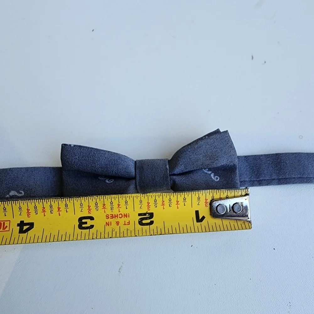 Sovereign Code Boys Gray Mustash Bow Tie Toddler Kids